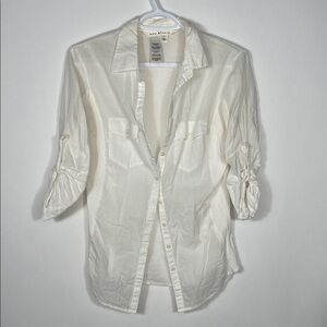 MAX Studio Cream Roll-Up Sleeve Shirt